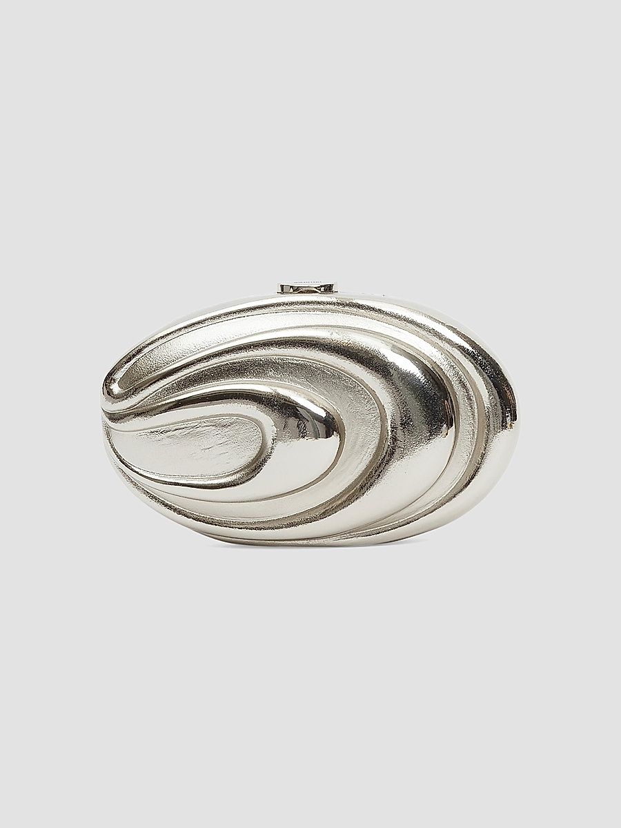 SIMKHAI Women's Inez Oval Clutch - Silver