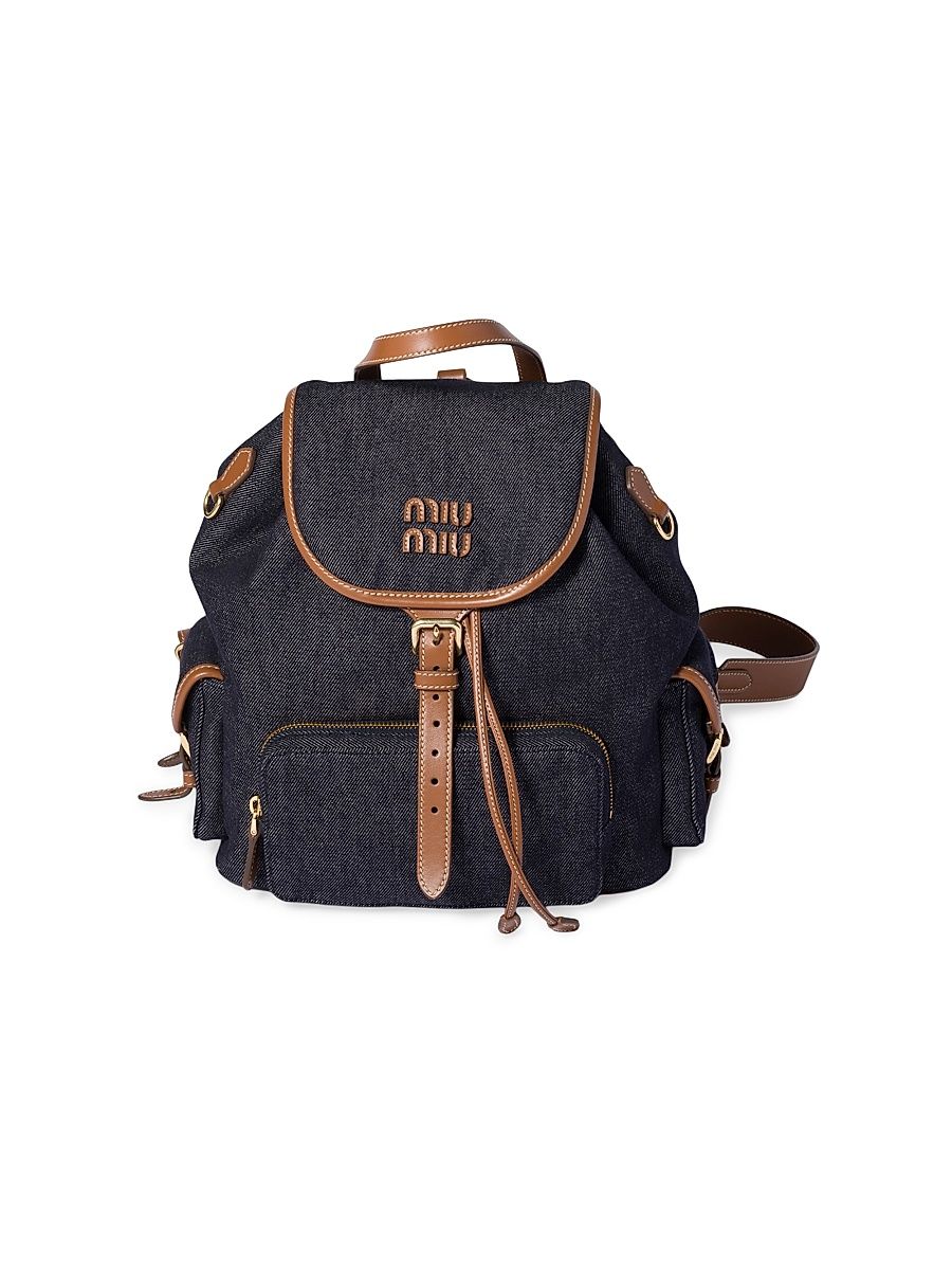 Women's Denim Backpack - Blue