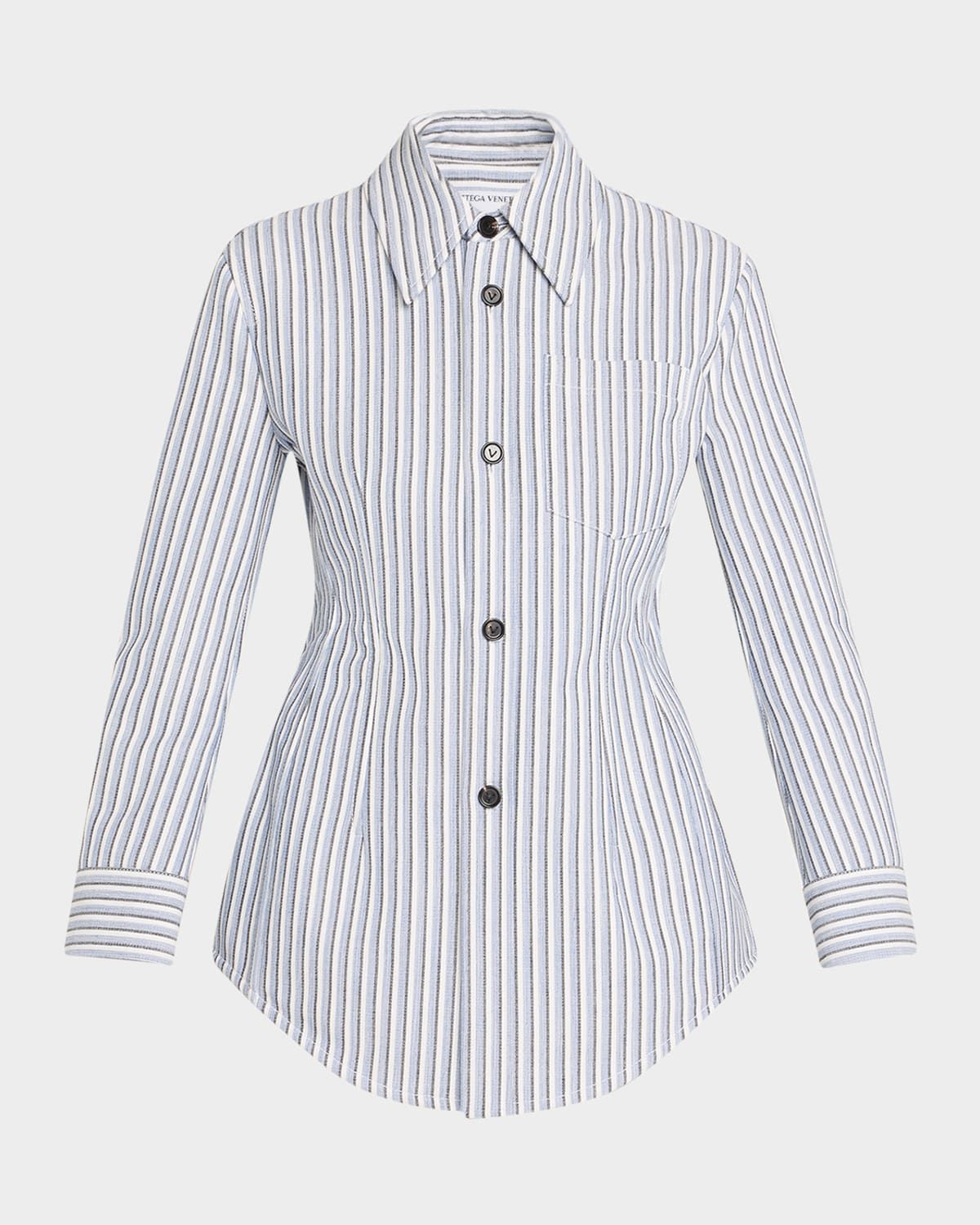 Structured Cotton Stripe Jacket