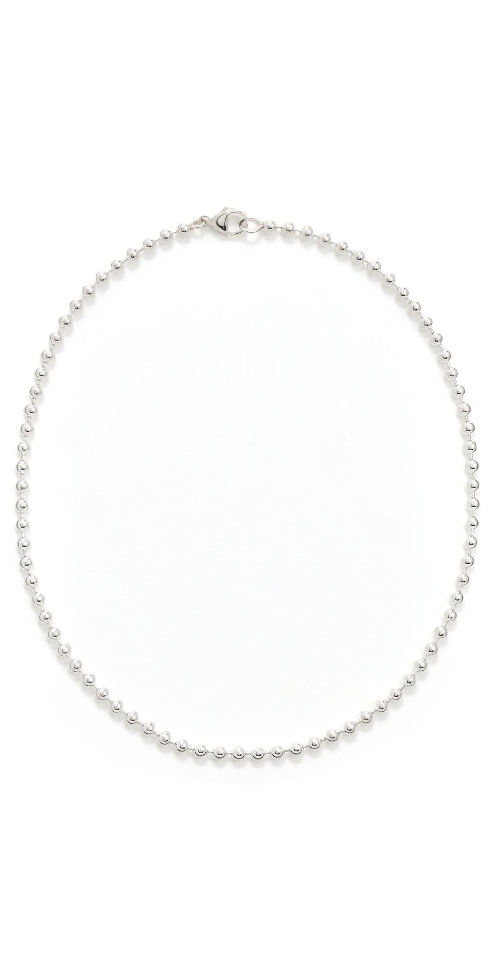 Zoe Chicco Sterling Silver 4mm Bead Chain Necklace Sterling Silver One Size