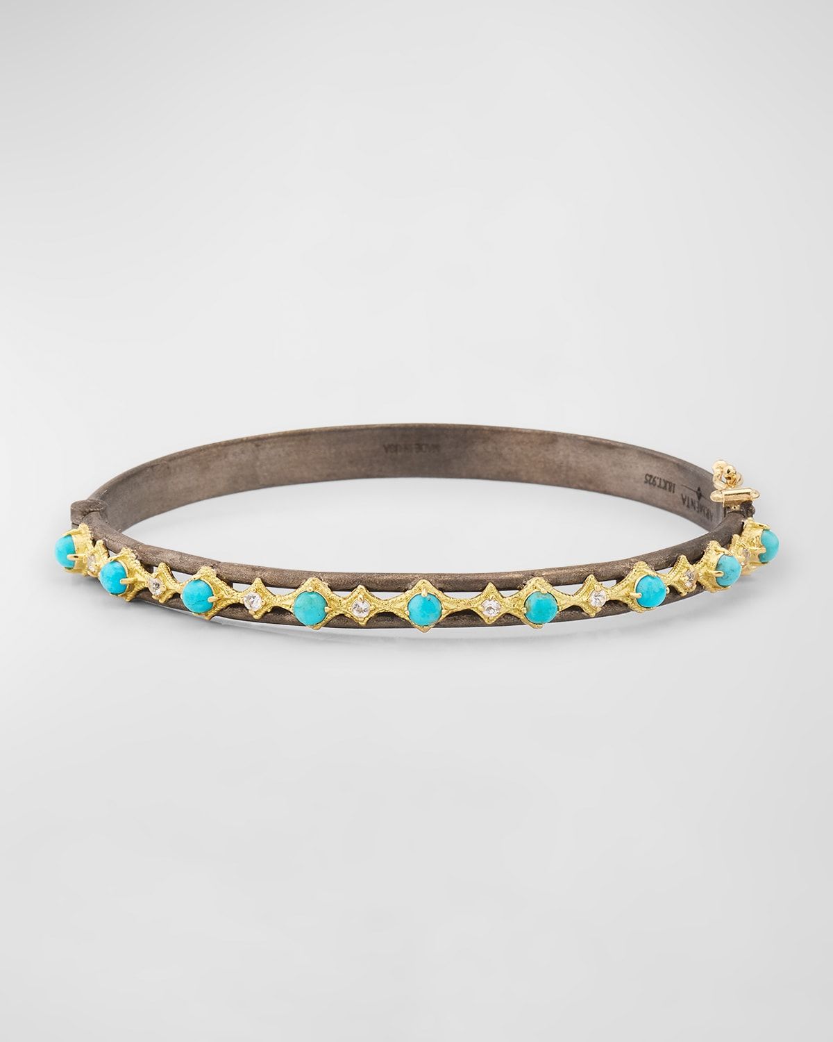 Turquoise Crivelli Huggie Bracelet with Morganite