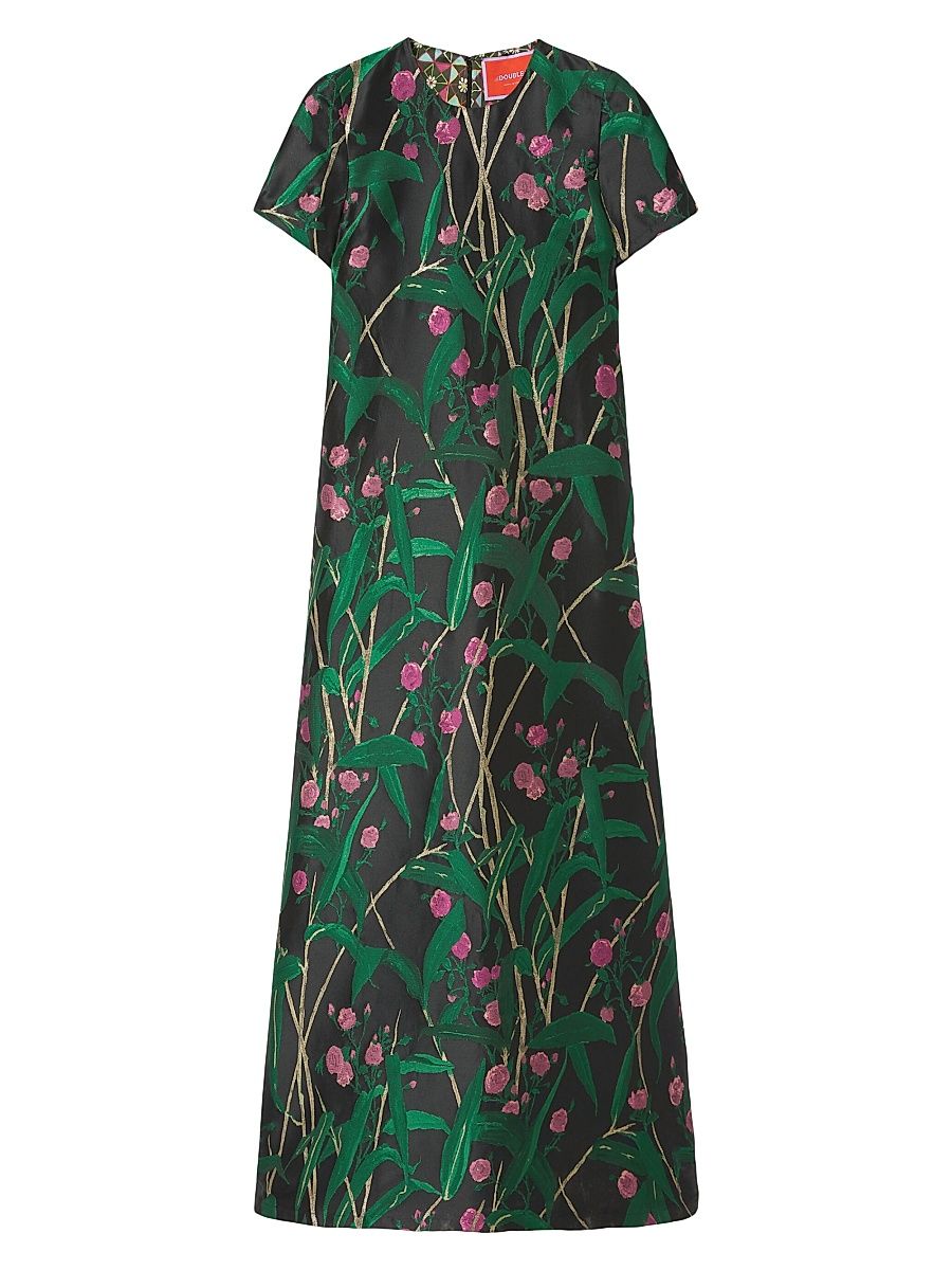 Women's Swing Dress - Bamboo Jacquard Black - Size Medium