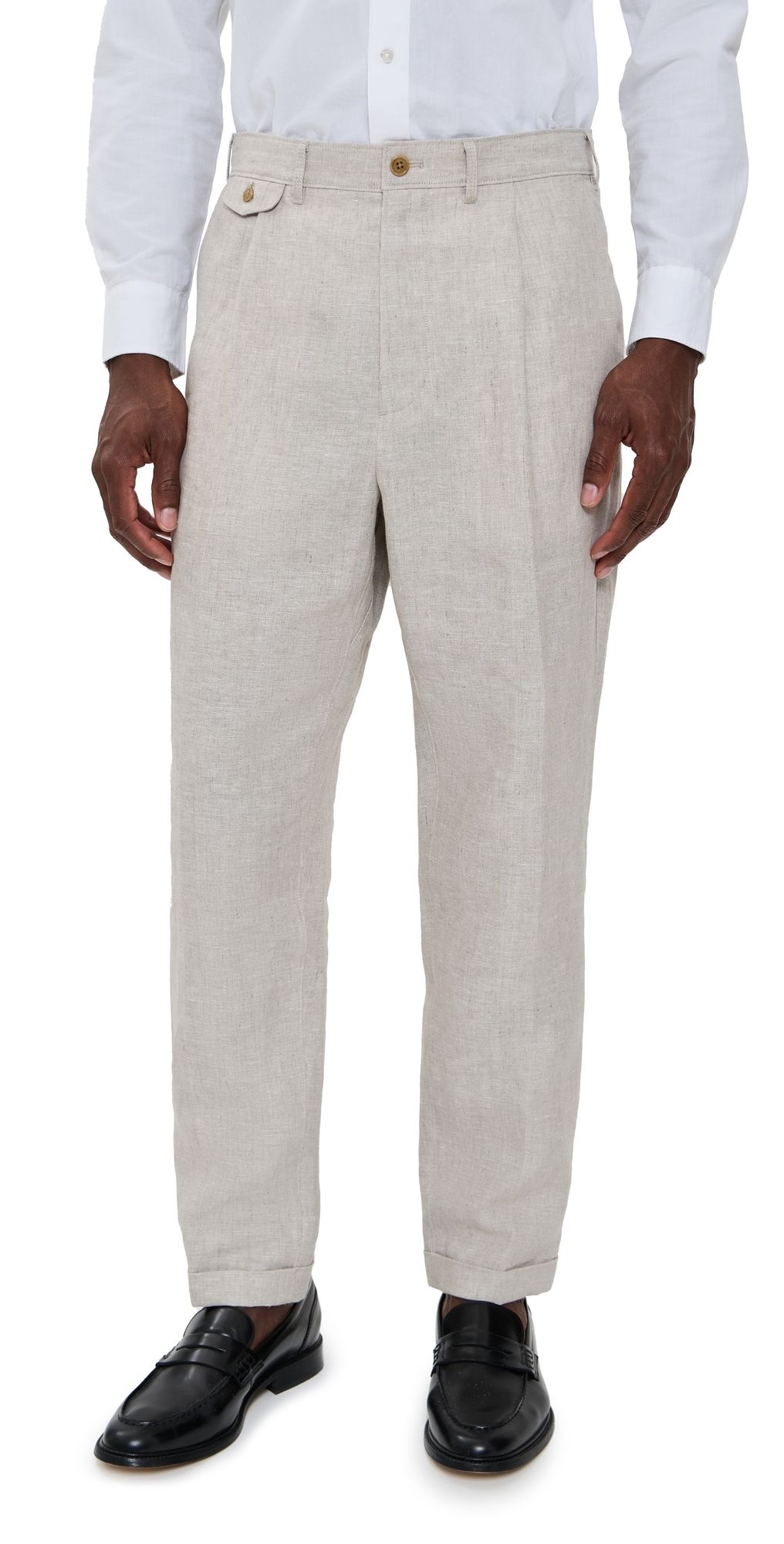 Alex Mill Standard Pleated Pants In Flax Linen Flax 36