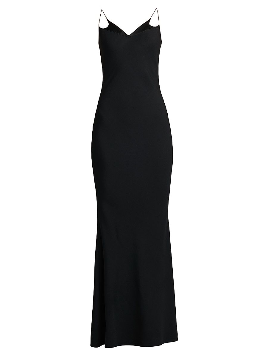 Women's Strappy Woven Slip Gown - Naa Black - Size 6