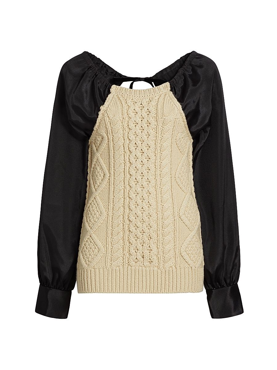 Women's Mekas Colorblock Knit Combo Top - Ivory Multi - Size Large