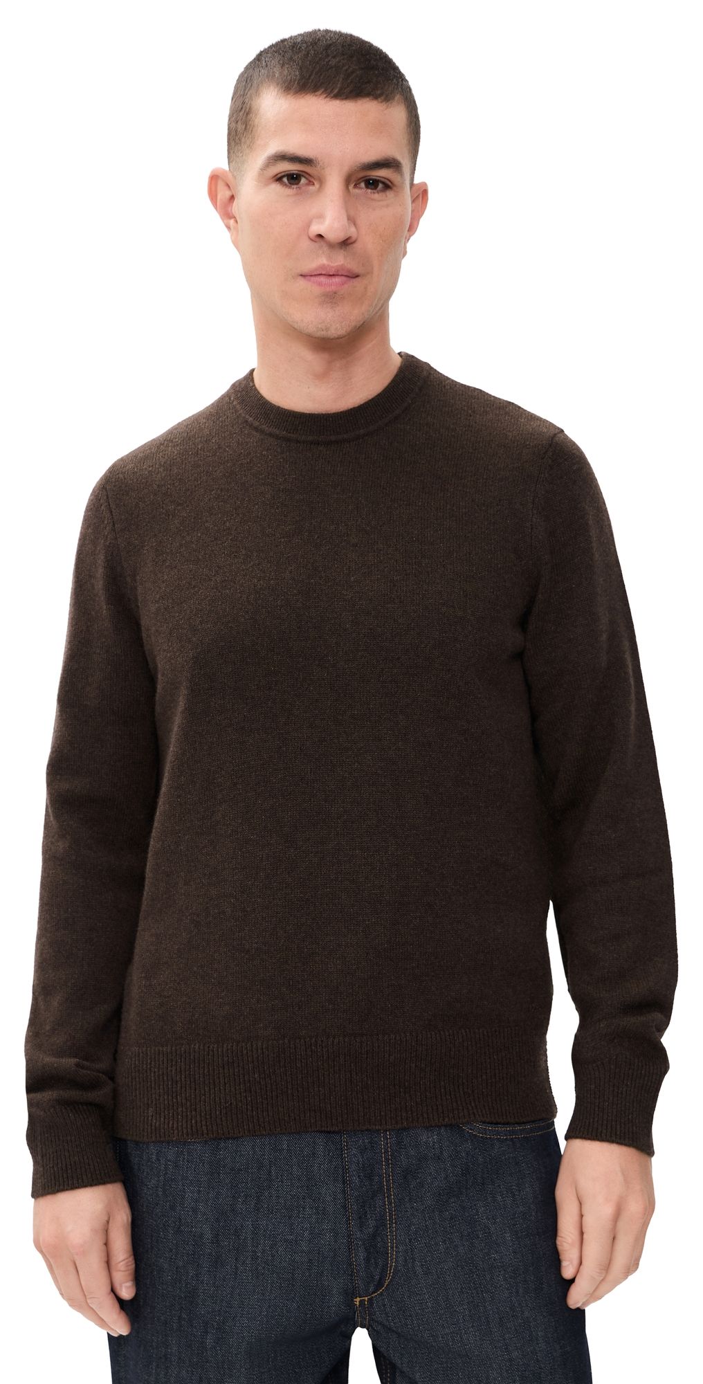 rag & bone Vernon Cashmere Crew Sweater DKBRN L