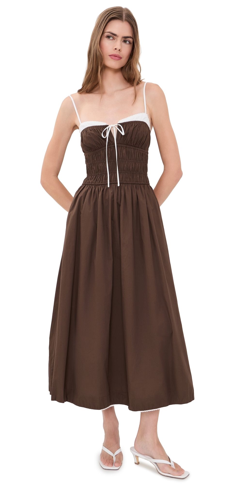 NIA Thomas Midi Dress Coffee M