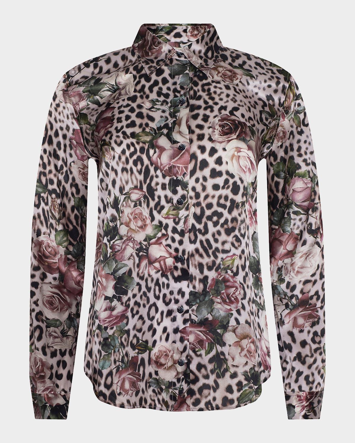 Tyler Silk Button-Front Blouse