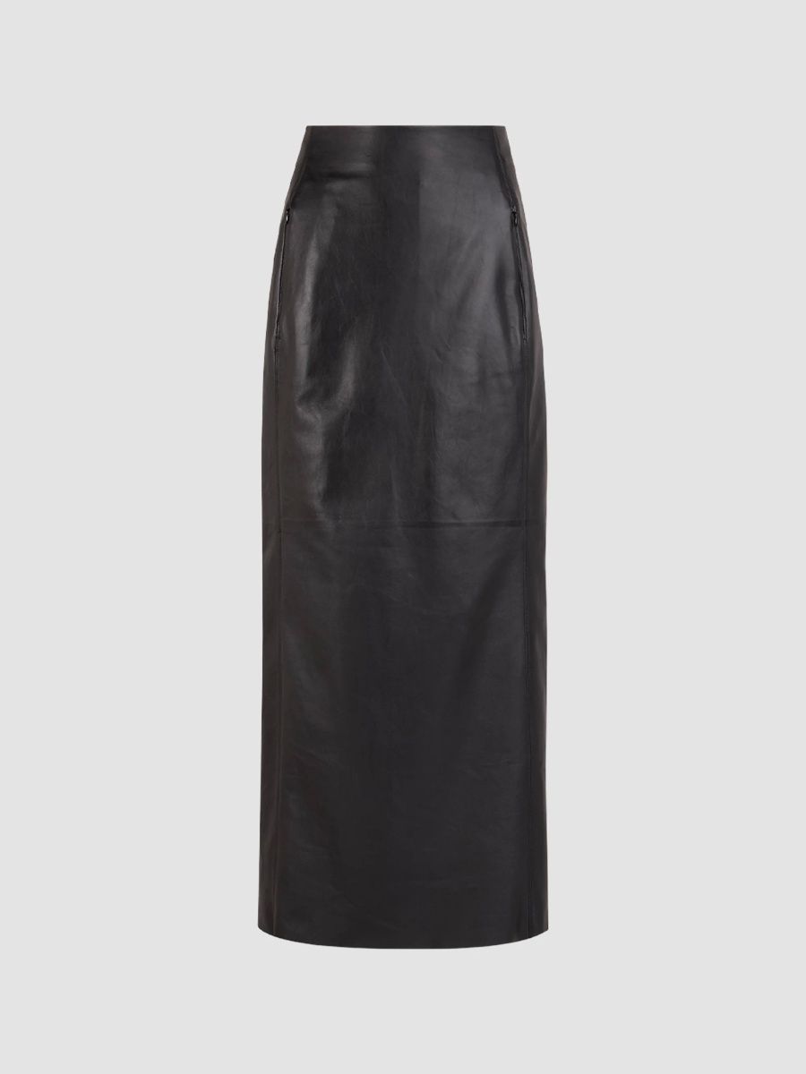 ALAÏA Women's Soft Leather Pencil Skirt - Noir Alaia - Size 6