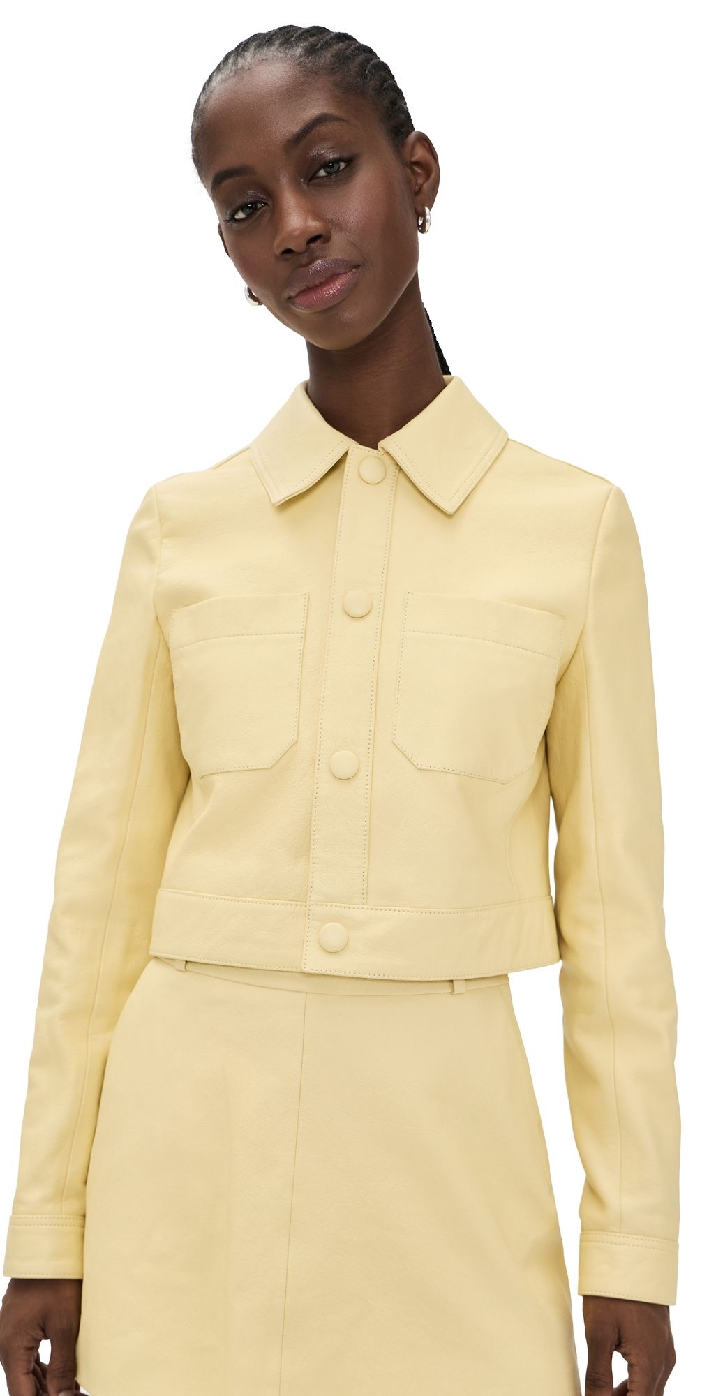 FRAME The Small Leather Jacket Lemon M