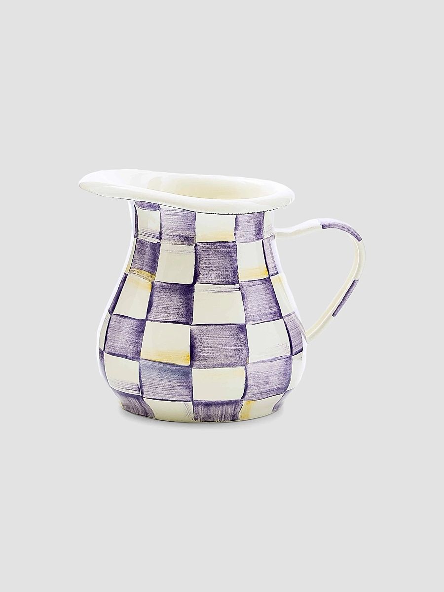 Violet Check Creamer