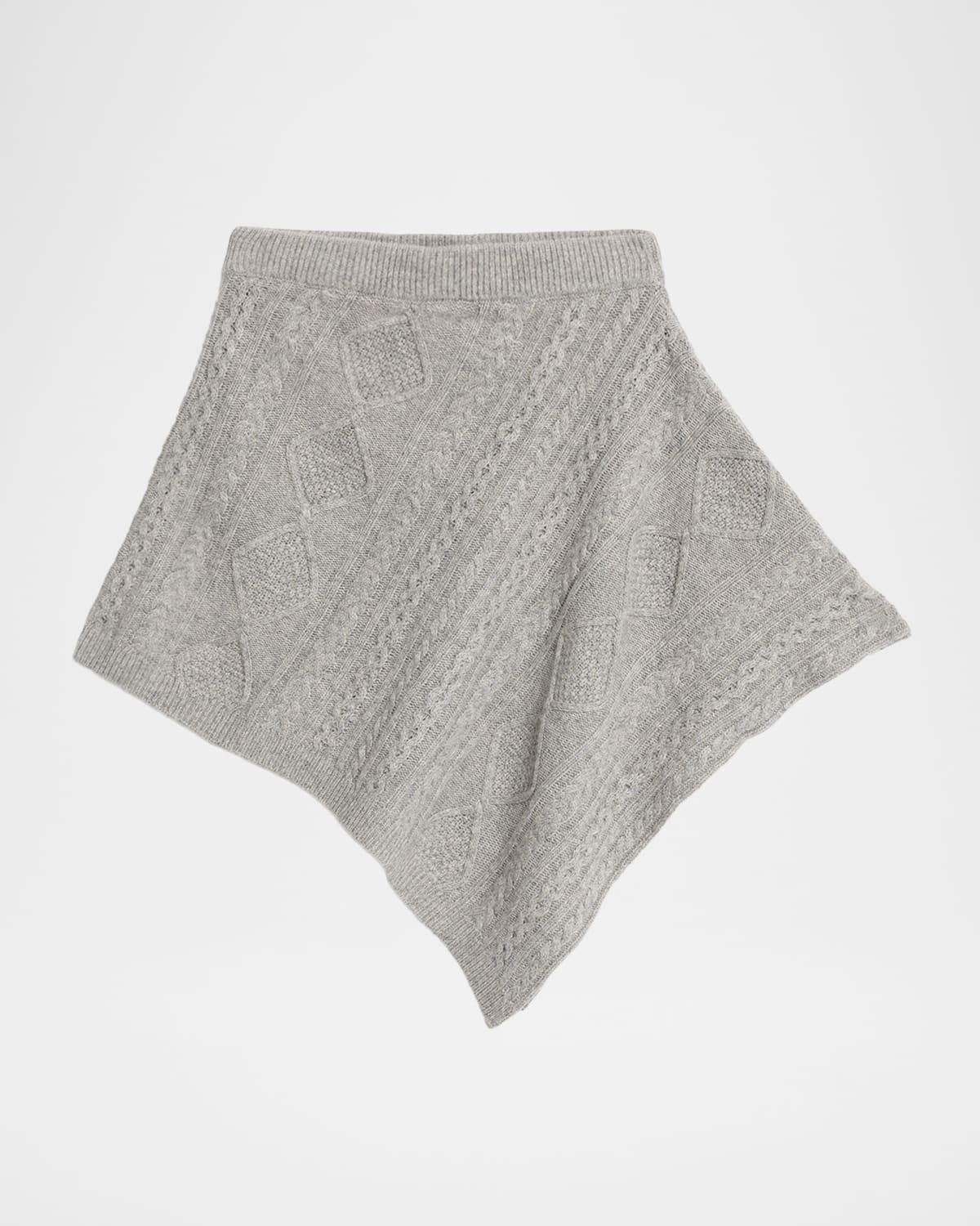Veer Asymmetric Cable-Knit Skirt