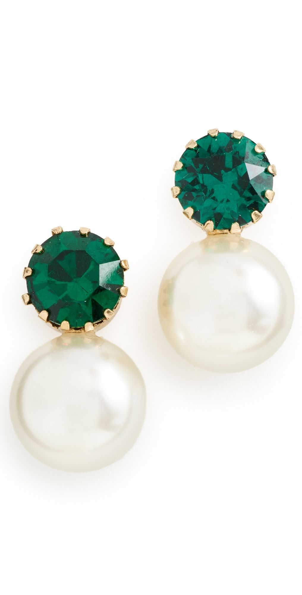 Jennifer Behr Ines Earrings Emerald One Size