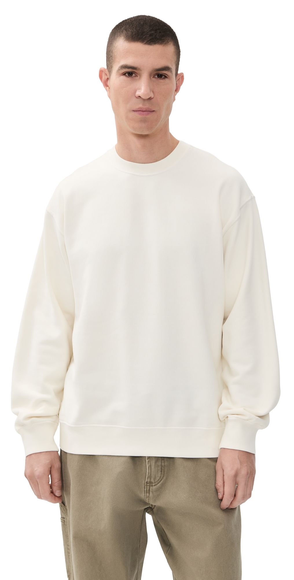 Madewell The McCarren Midweight Crewneck Sweatshirt Vintage Ivory L