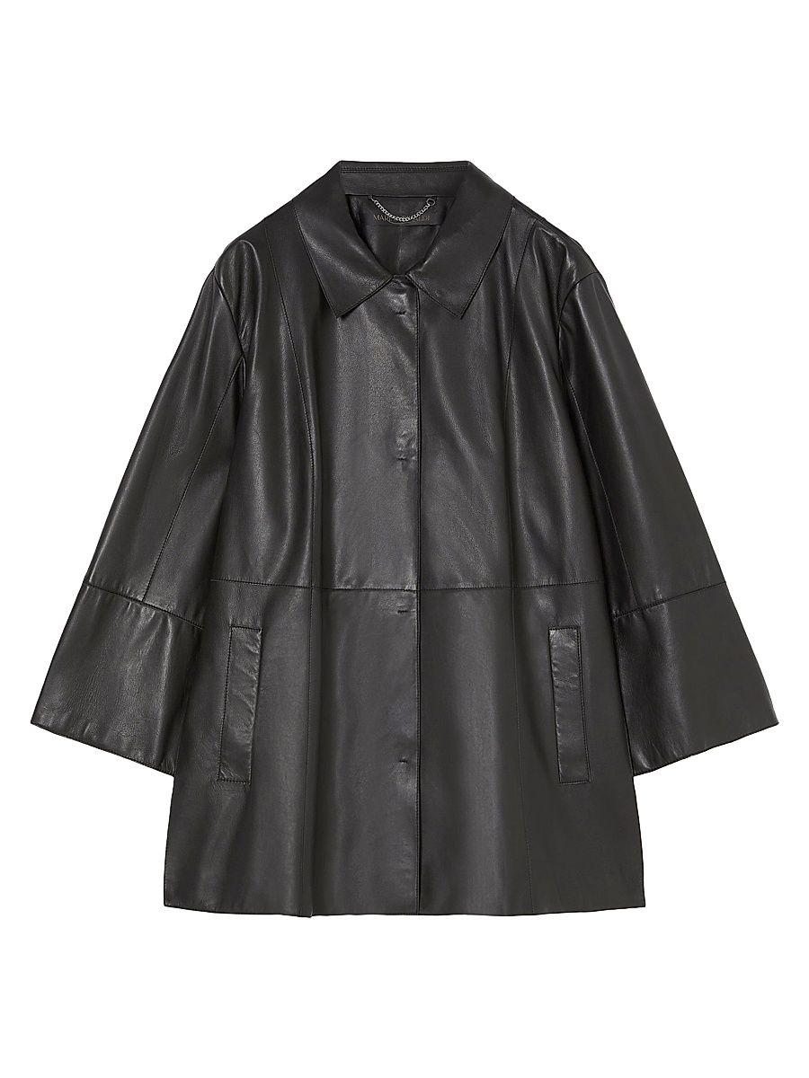 Women's Nappa Leather Jacket - Black - Size 16