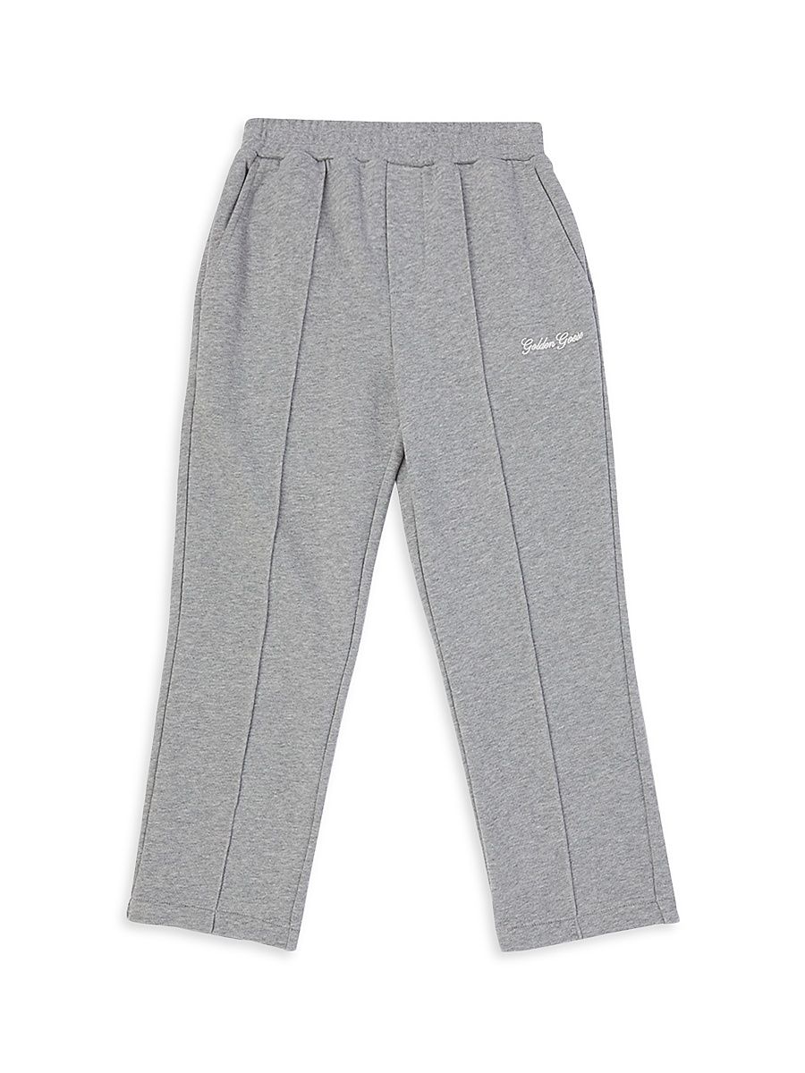 Little Kid's & Kid's Journey Logo-Embroidered Cotton Joggers - Grey - Size 8