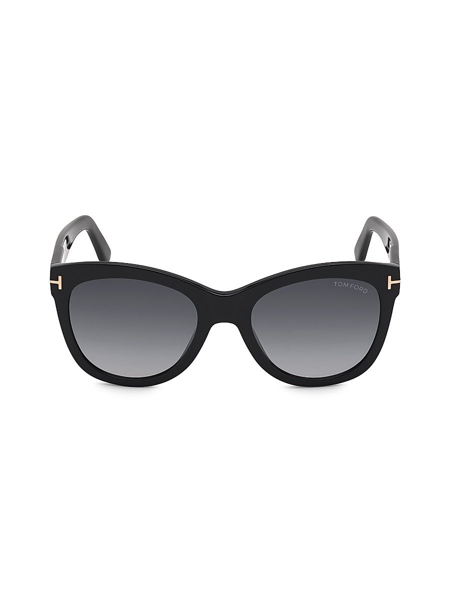 Women's Wallace 54MM Cat-Eye Sunglasses - Black Gradient