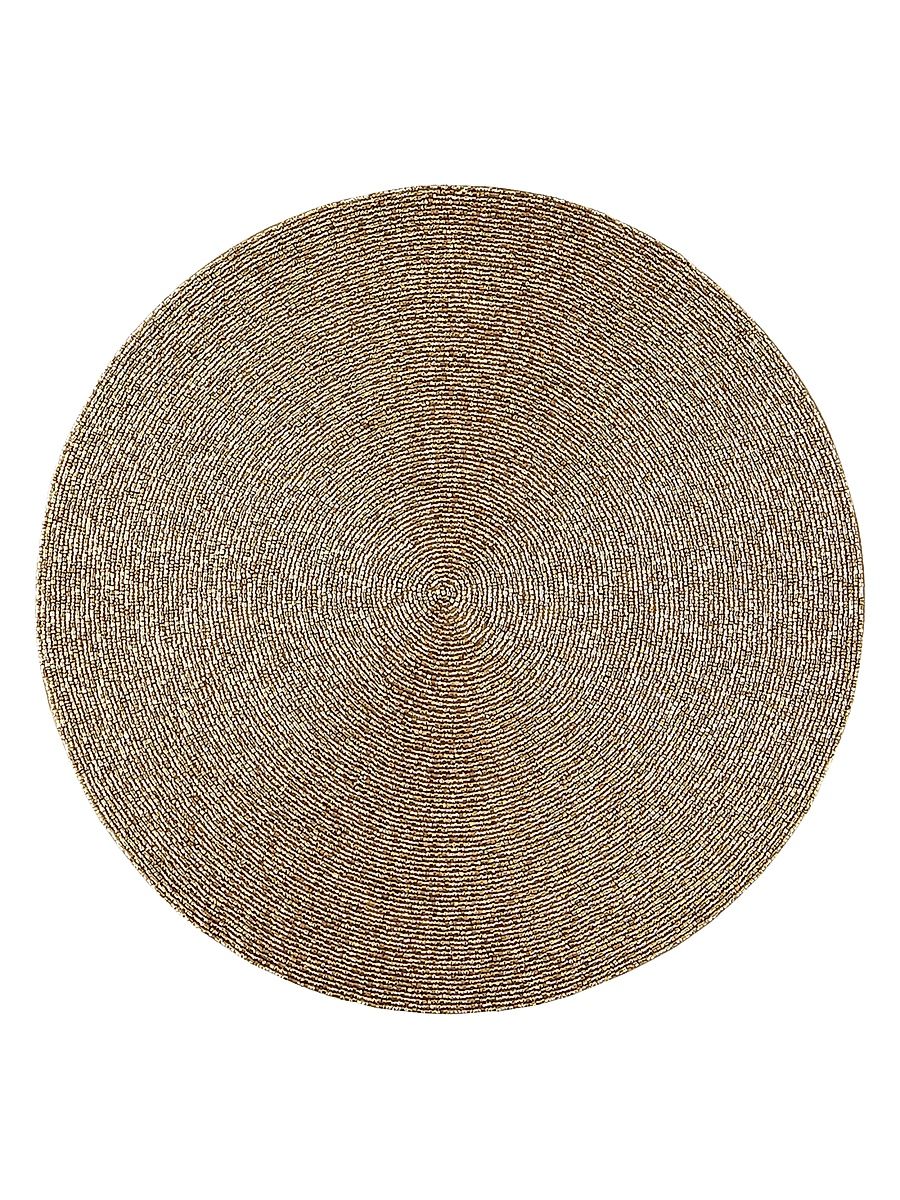Confetti Beaded Cotton Placemat - Gold