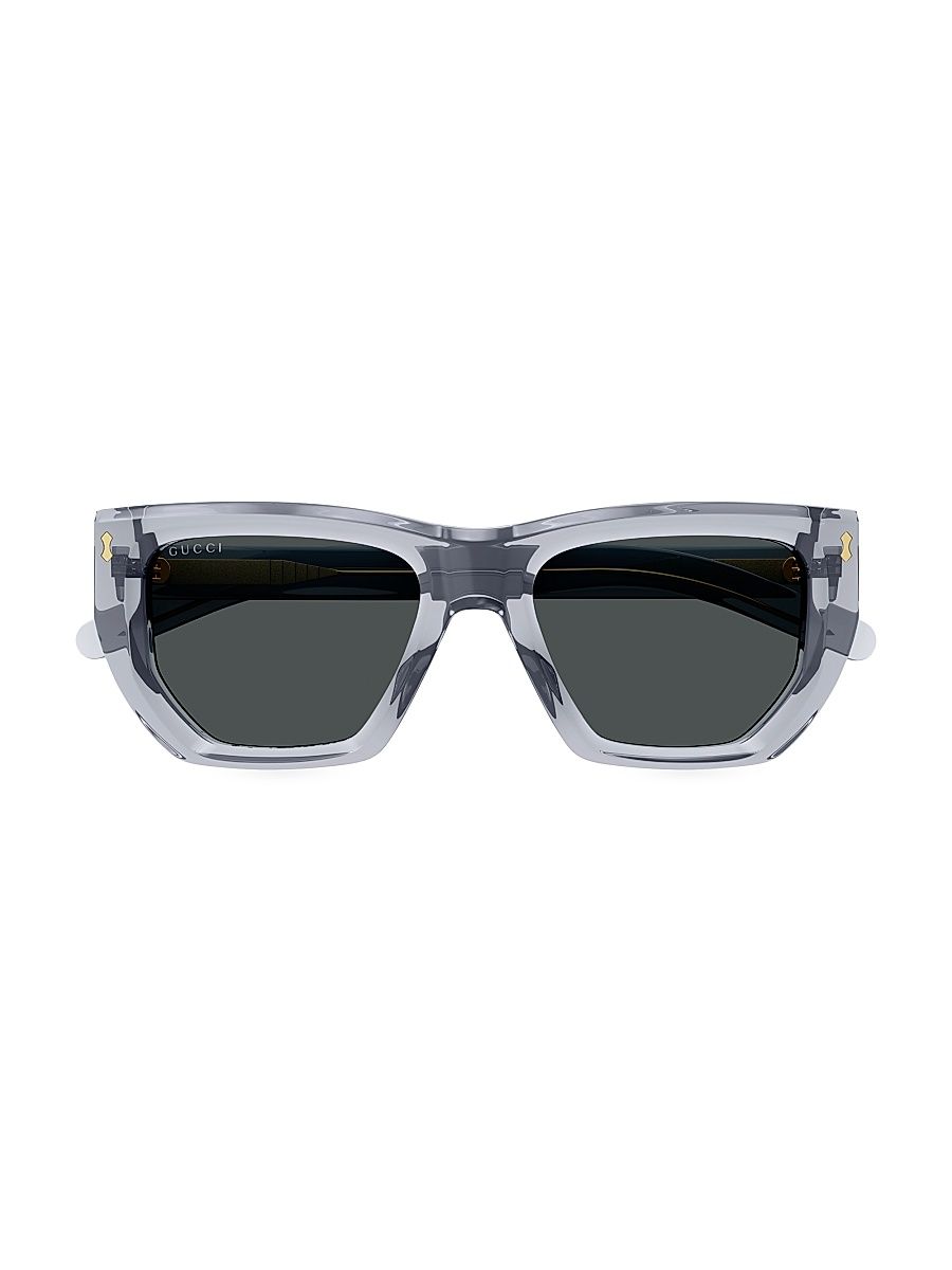 Women's Rivetto 53MM Geometric Sunglasses - Translucent Grey Grey