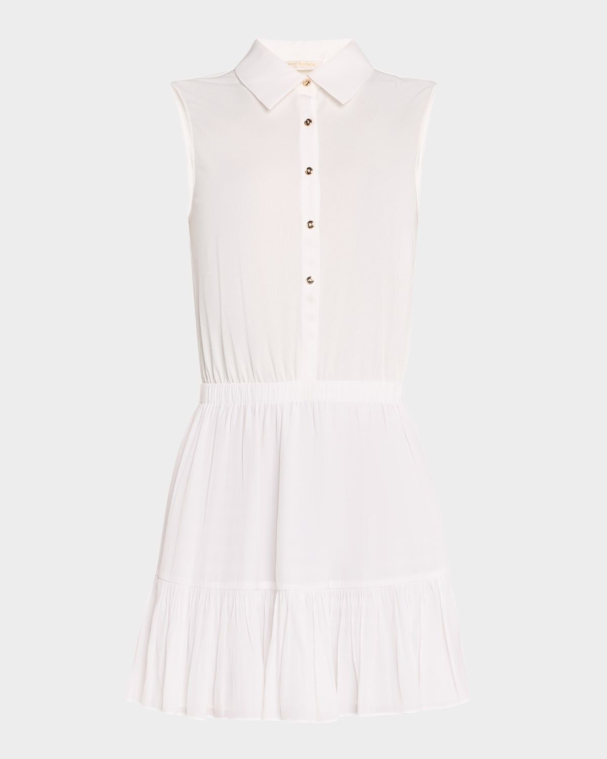 Odette Sleeveless Button-Front Mini Dress