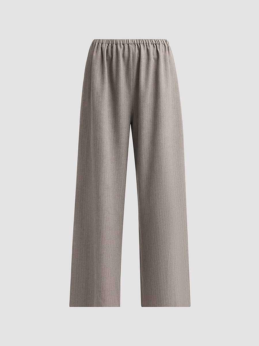 Women's Moni Wide-Leg Pants - Grey Stripe - Size XL