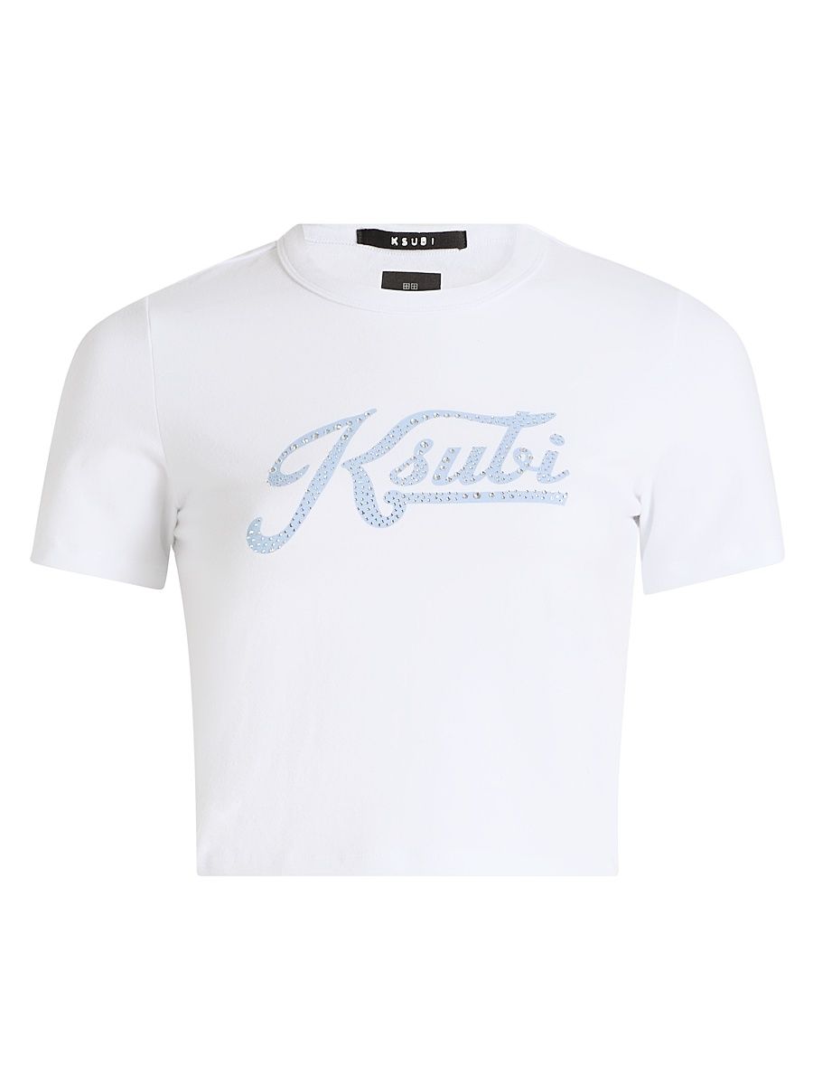 Women's Future Memory Bling Baby T-Shirt - White - Size Large