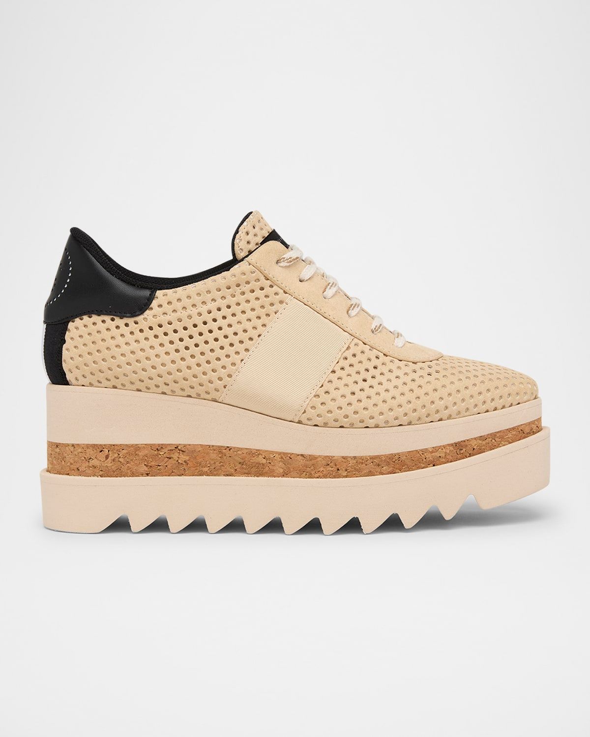 Sneakelyse Vegan Perforated Platform Sneakers