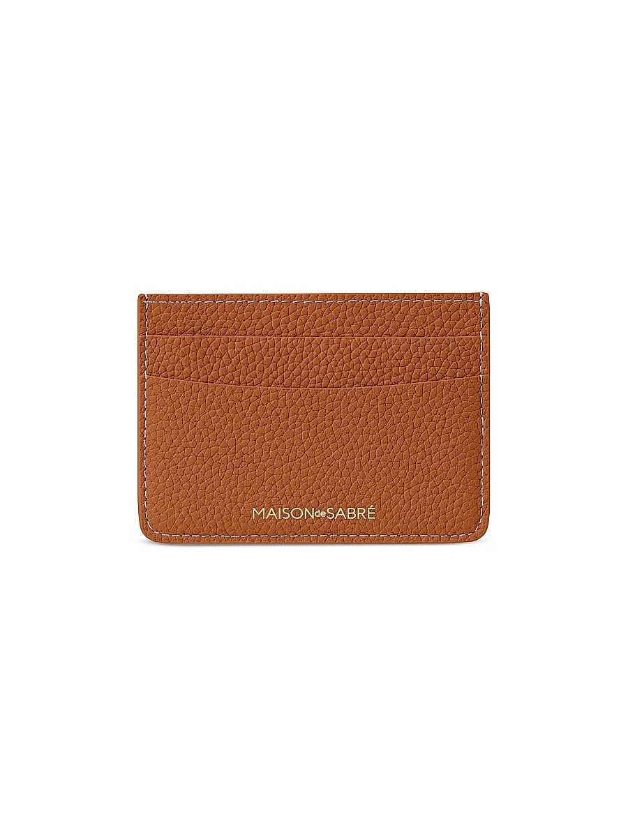 Women's Leather Card Holder - Pecan Brown
