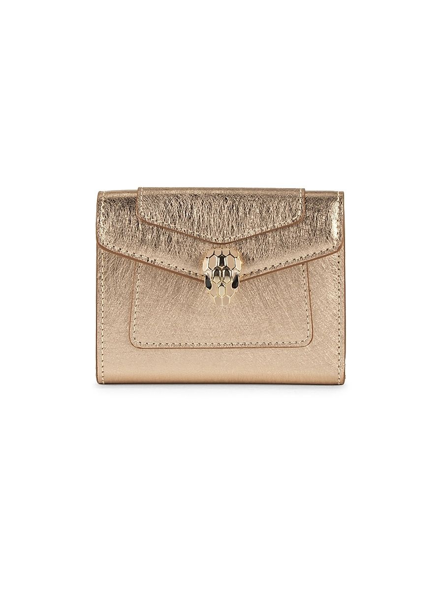 Women's Serpenti Forever Leather Wallet - Light Gold