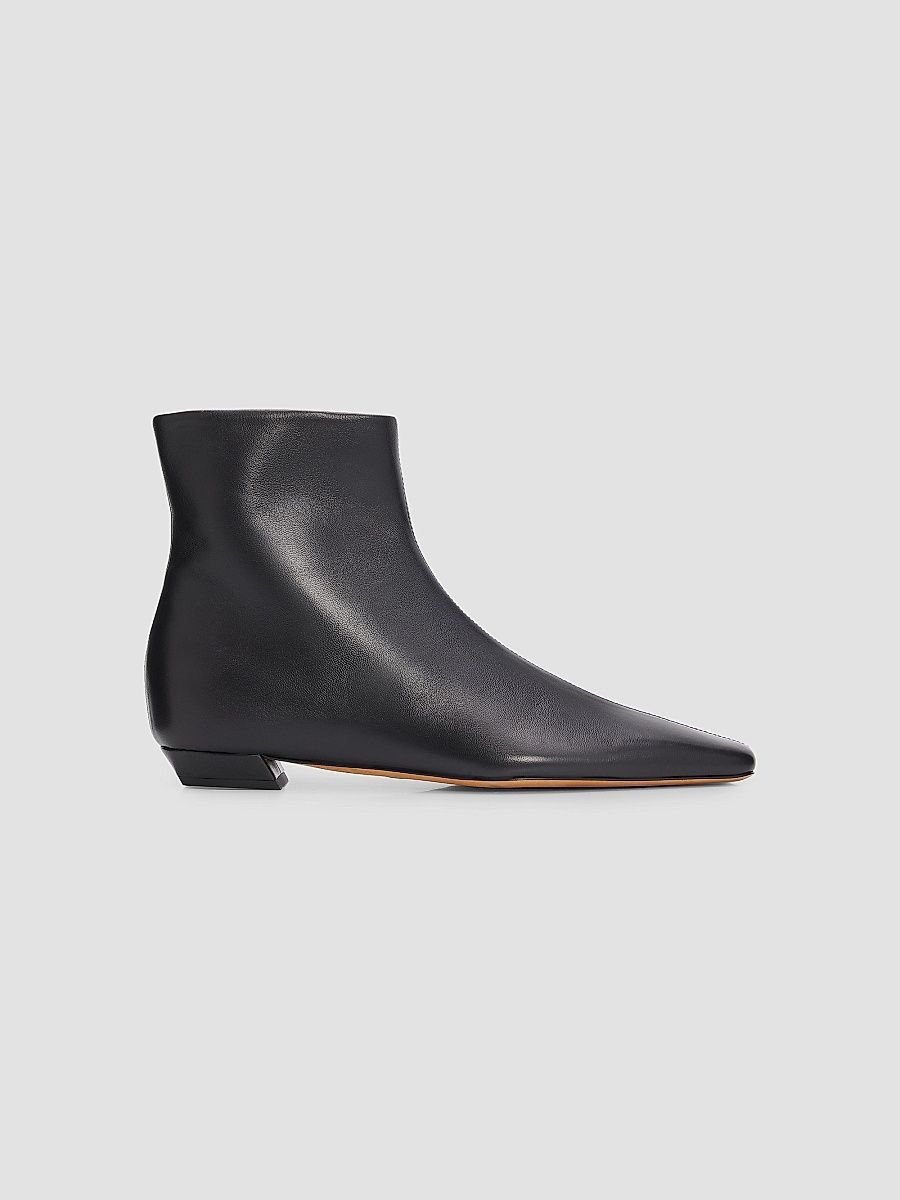 Proenza Schouler Women's Trap Flat Leather Ankle Boots - Black - Size 7
