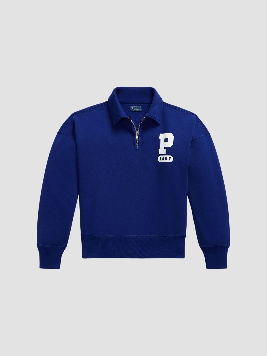 Polo Ralph Lauren Women's Vintage Fleece Quarter-Zip Sweatshirt - Fall Royal - Size XS