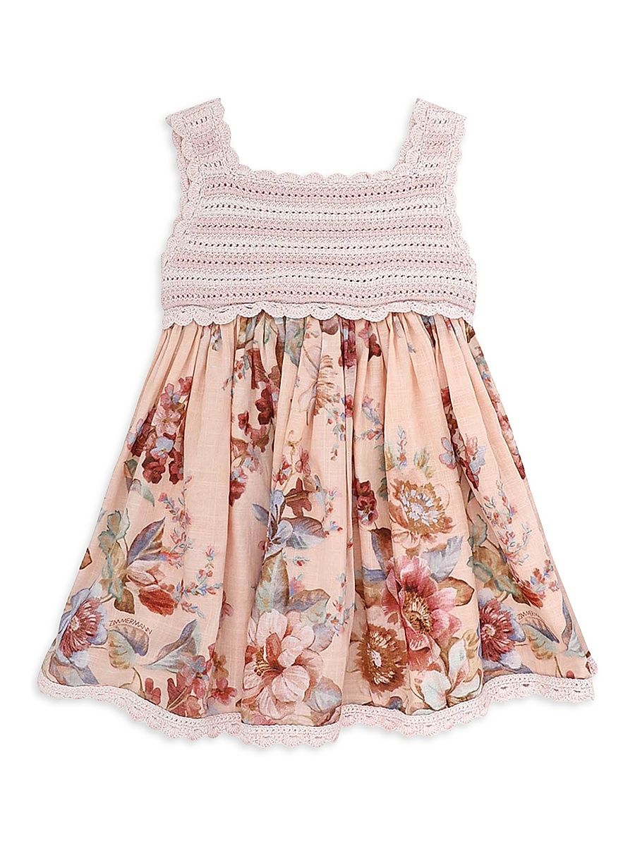 Baby's, Little Girl's & Girl's Awaken Crochet-Trimmed Dress - Mirella Cream - Size 12