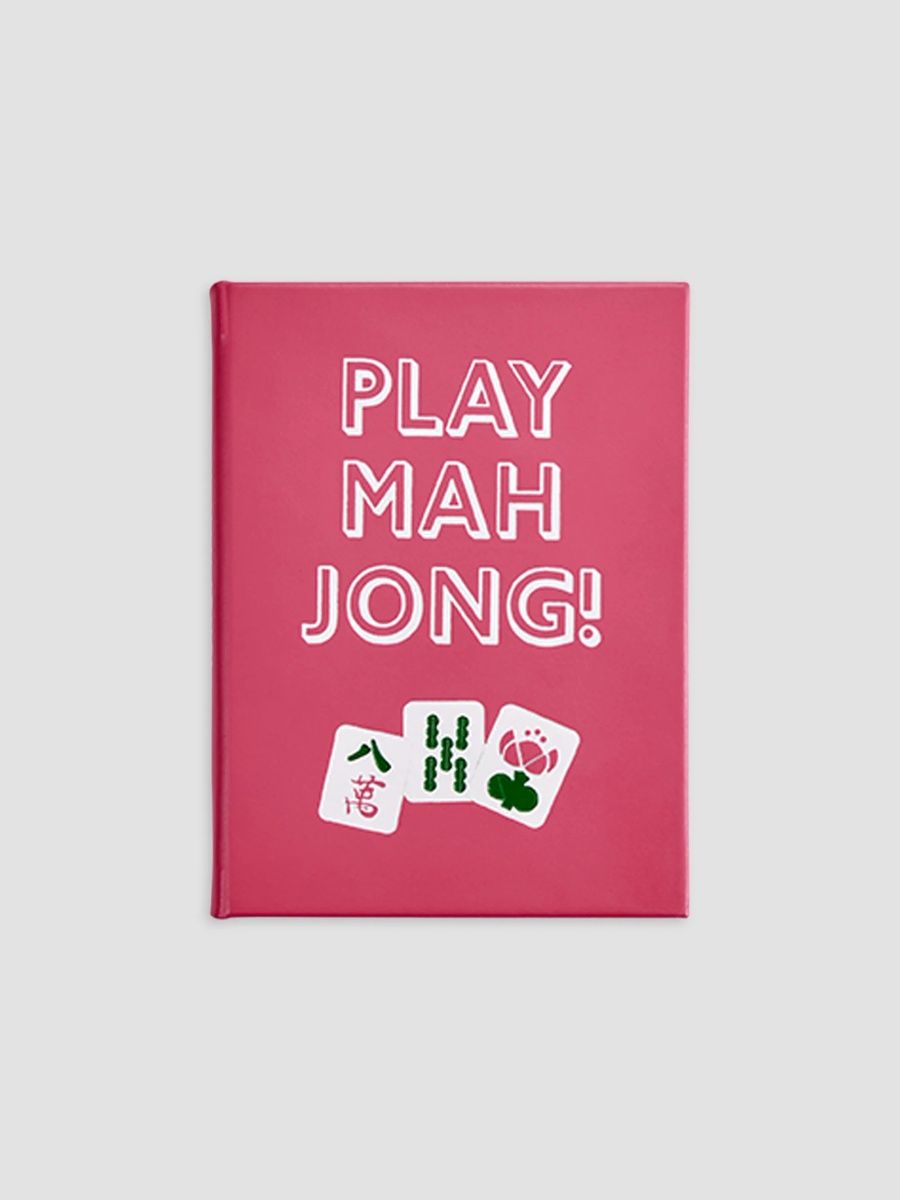 Graphic Image "Play Mahjong!" Leather-Bound Hardcover Book