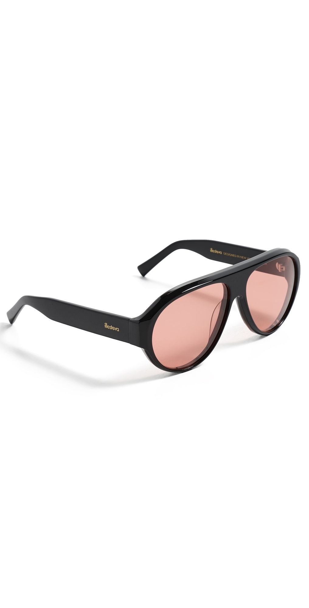 Illesteva Telluride Sunglasses Black w/ Sunset Lenses One Size