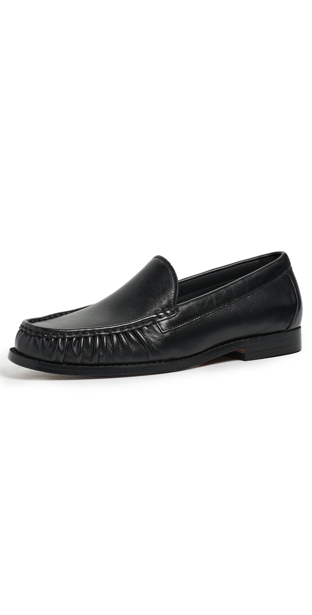 G. H. Bass Venetian Gathered Weejuns Loafers Open Black 10