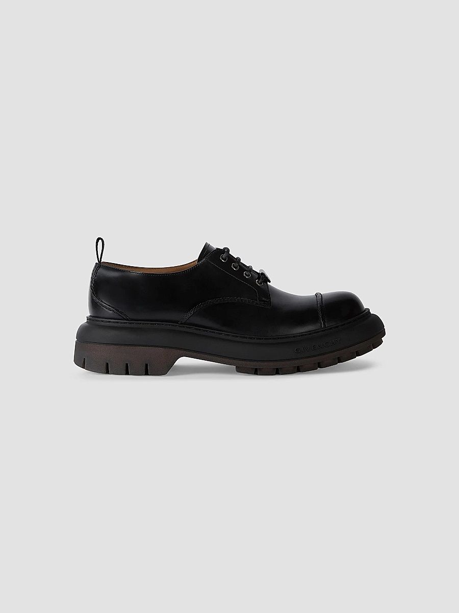 Givenchy Men's Cargo Derbies in Leather - Black - Size 13