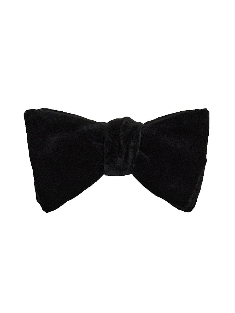 Men's Velvet Bow Tie - Black
