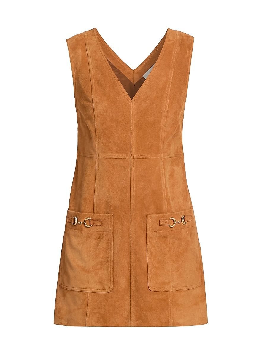 Women's Sloane Suede Minidress - Cognac - Size 10