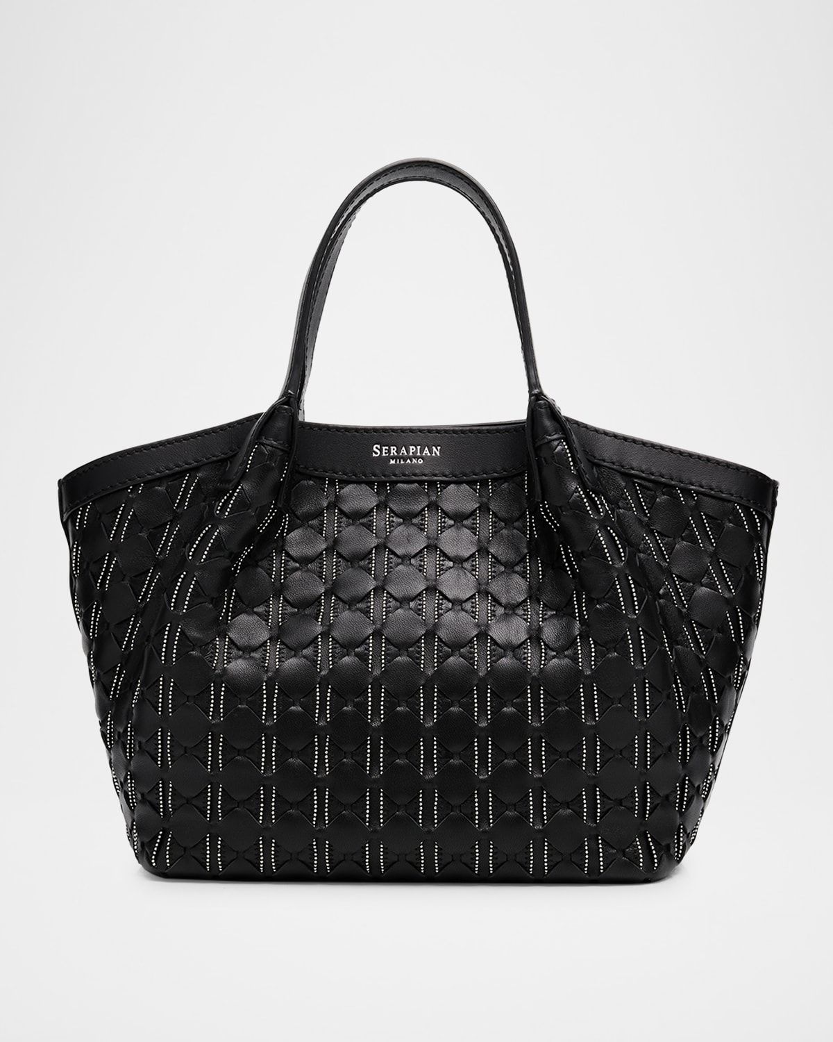Mini Secret Mosaico Leather Microchain Tote Bag