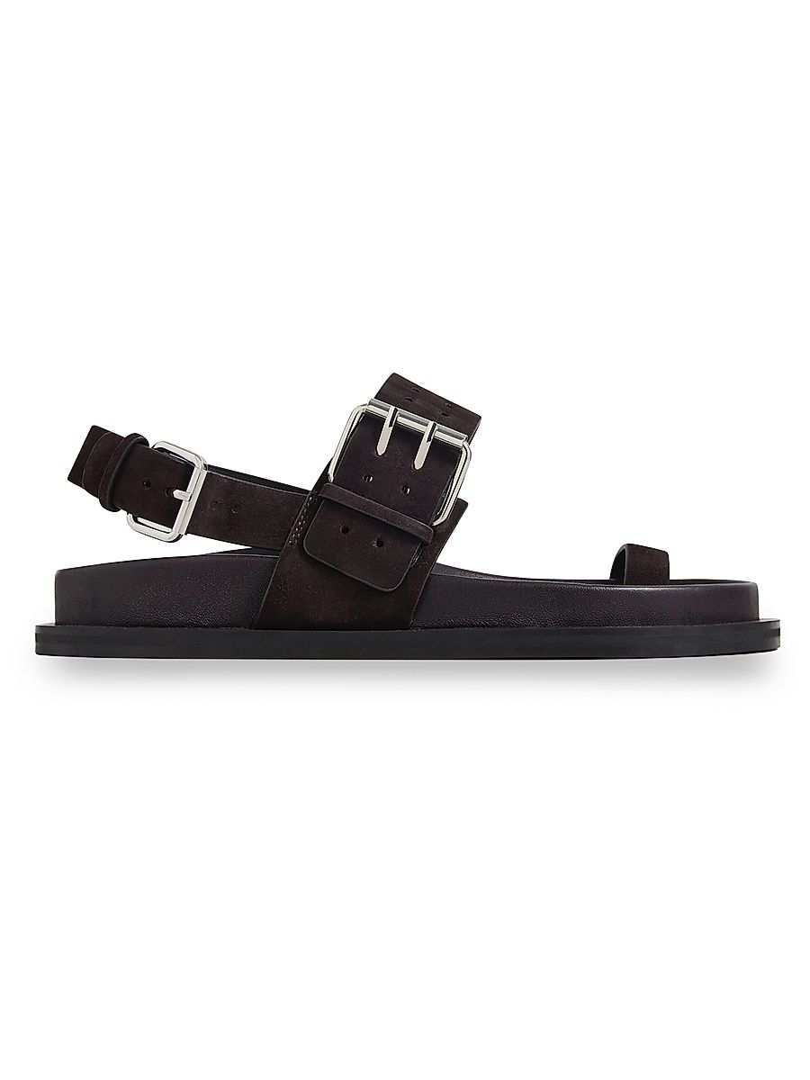 Women's Hattie Suede Sandals - Black Berry Suede - Size 9