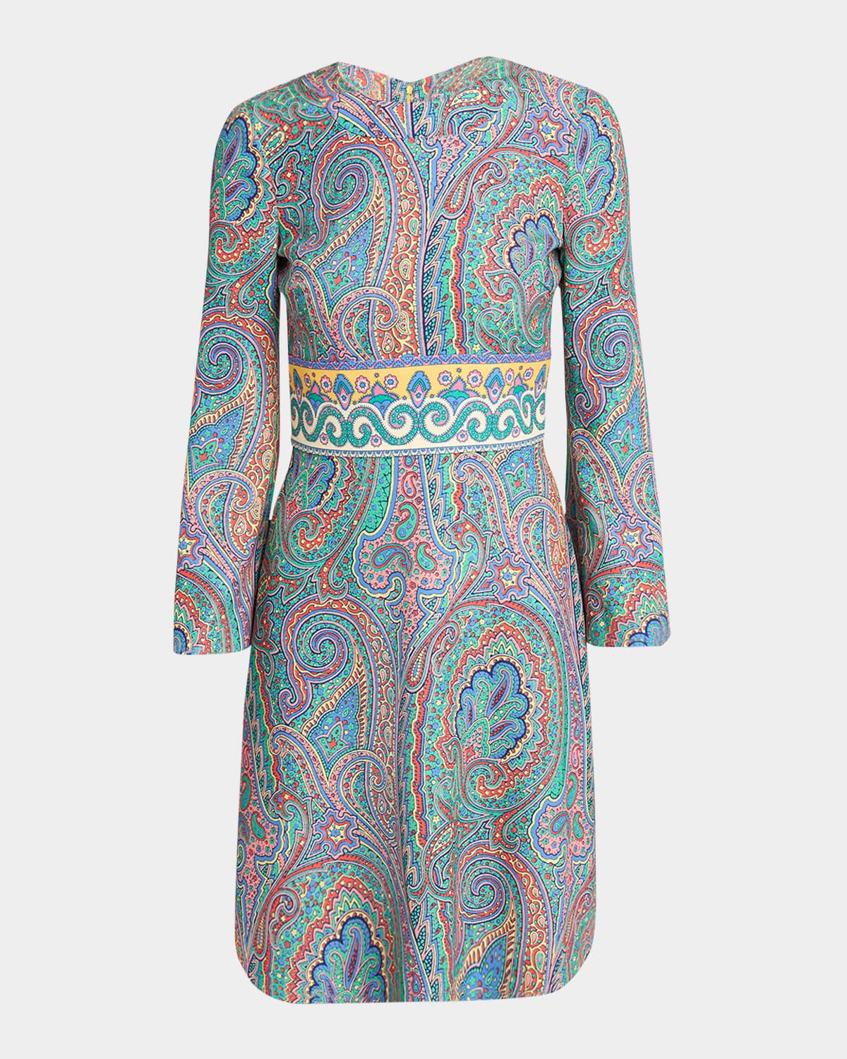 Paisley Knee-Length Dress