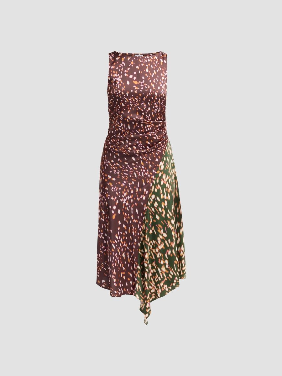 Misa Los Angeles Women's Rohan Printed Midi Dress - Firefly Mix - Size XL