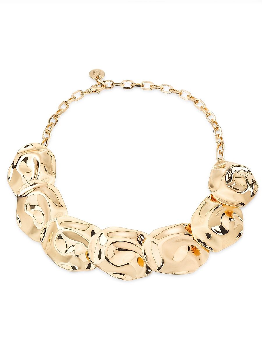 Women's Sculptural Brass Necklace - Gold