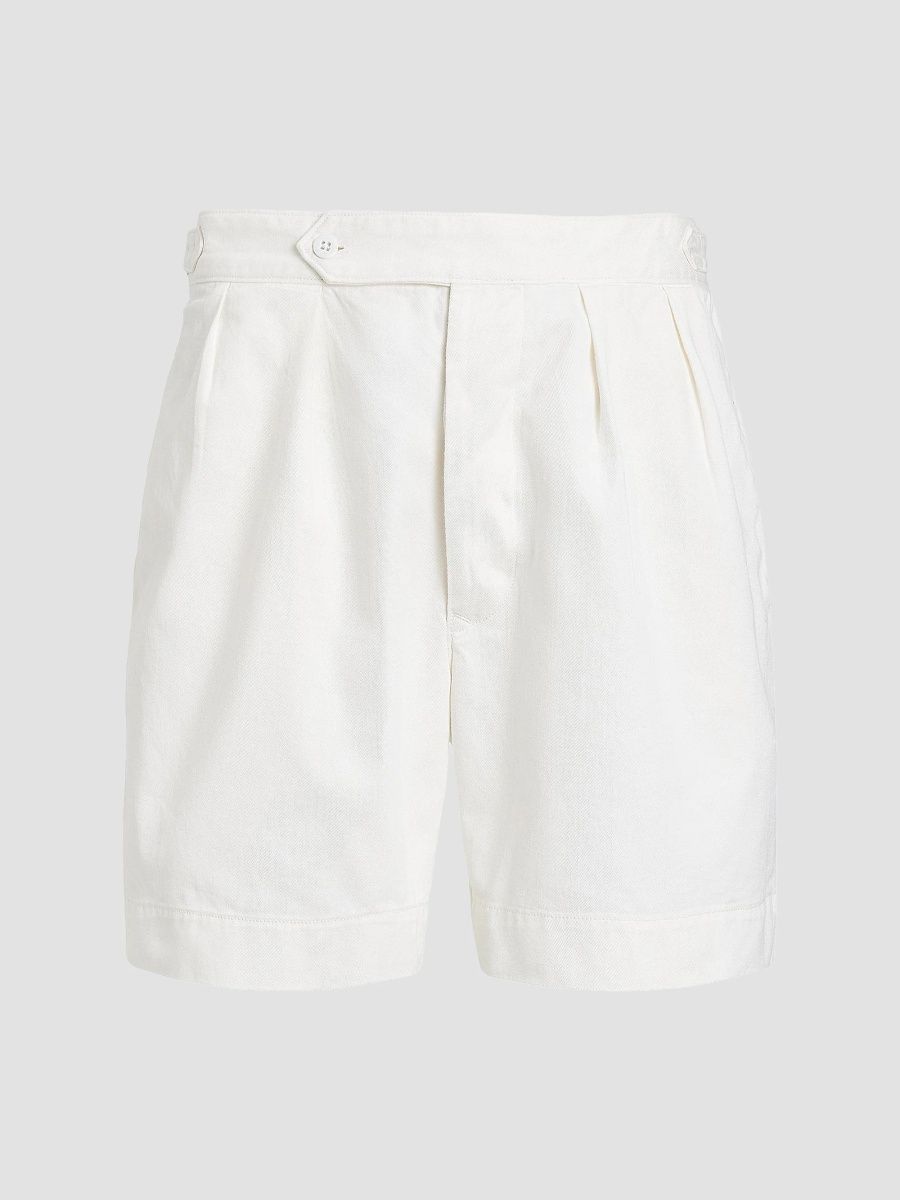 Polo Ralph Lauren Men's Rustic Cotton Twill Shorts - Deckwash White - Size 40