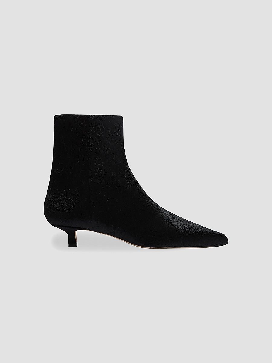 Aeyde Women's Sofie 30MM Calf Hair Ankle Boots - Black - Size 10
