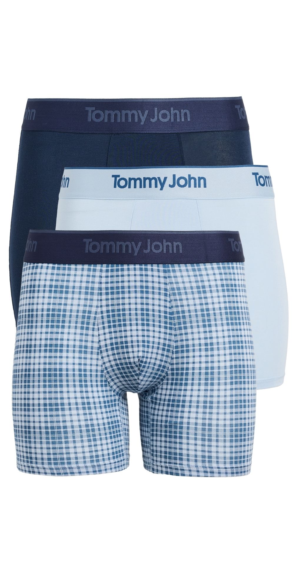 Tommy John Second Skin 4 Trunks 3 Pack Dressblues/Skyway/Flannelsprin M