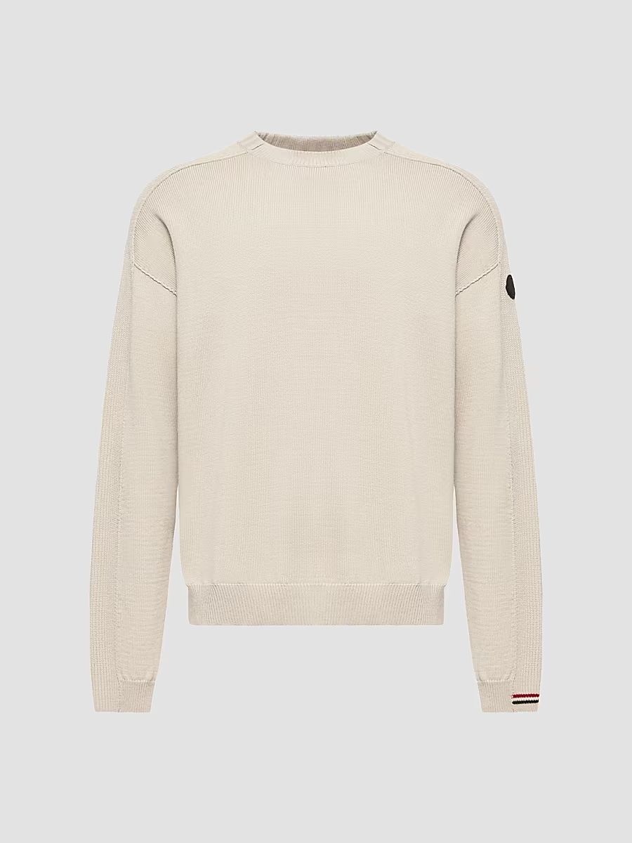 Men's Sweater in Wool - Light Beige - Size XXL