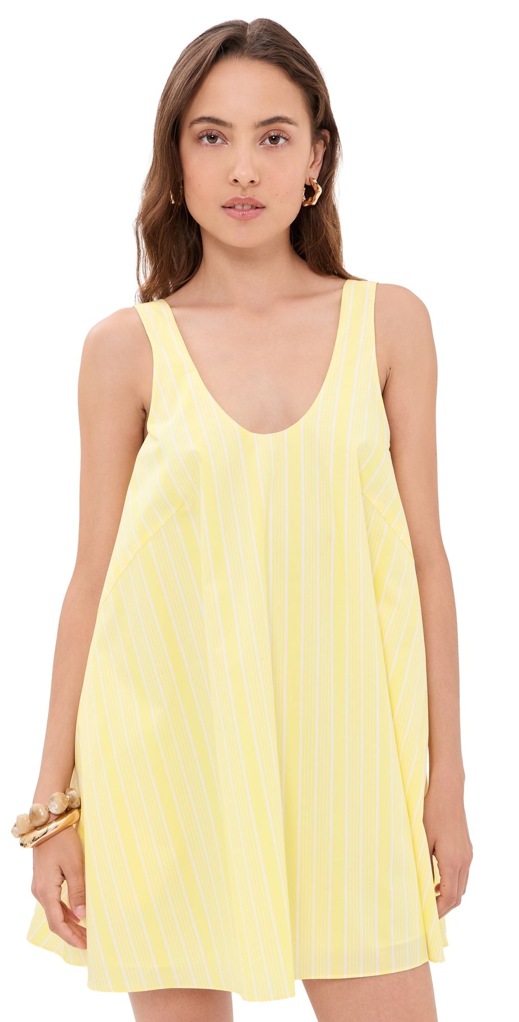 FAITHFULL Tula Mini Dress Elisa Stripe/Daffodil White 8