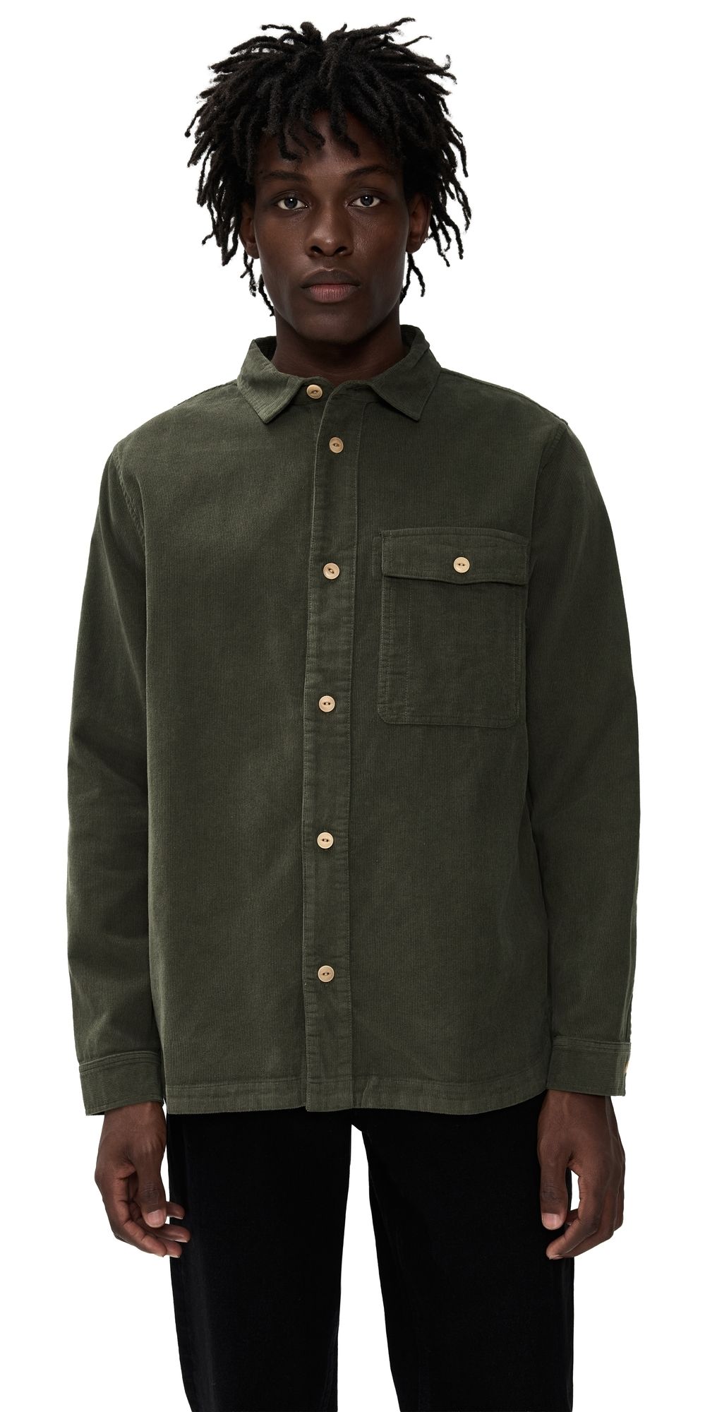 McTavish Corduroy Shirt Slate M