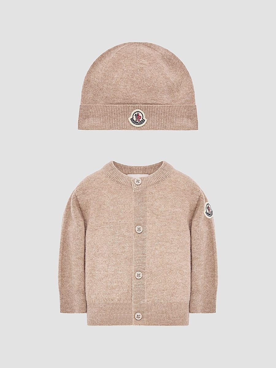 Baby's Set in Wool - Beige - Size 9 Months